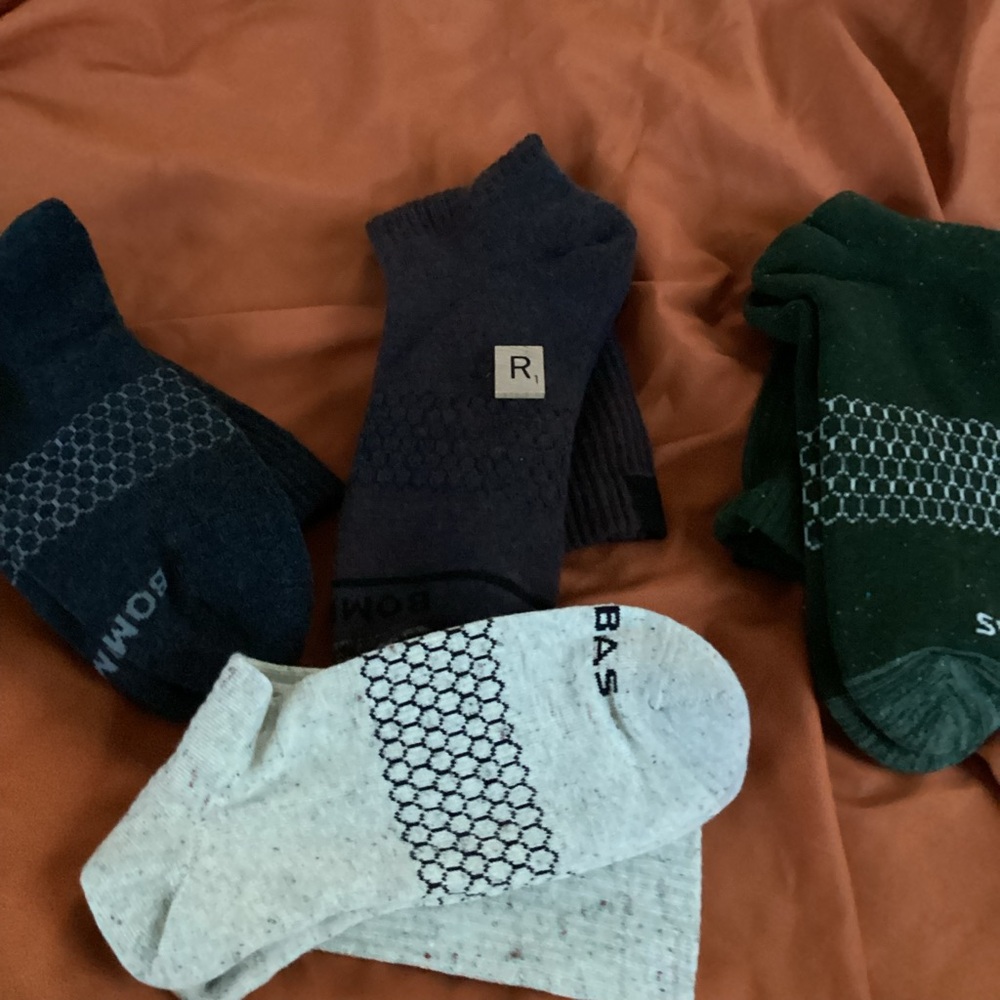 4 pair BOMBAS socks ladies large NEW never worn.